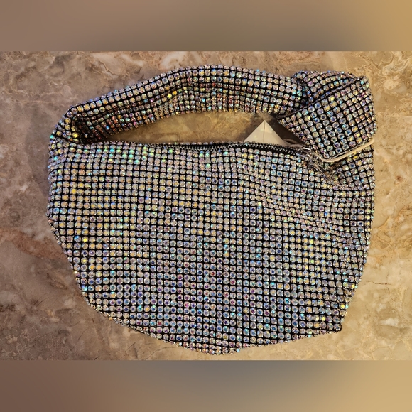 Madison West Rhinstone Bling Knotted Handbag Purse